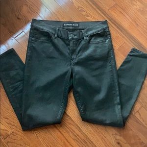 Express Jeans Ankle Mid Rise Black